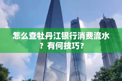 怎么查牡丹江银行消费流水?有何技巧?