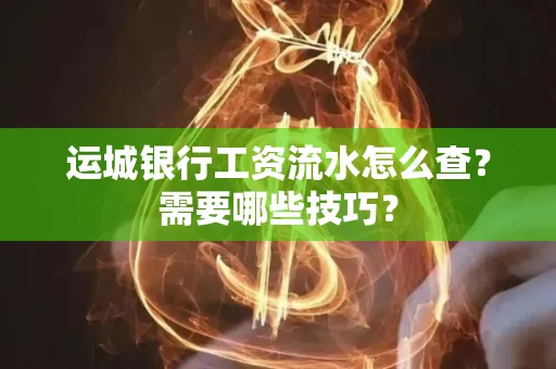 运城银行工资流水怎么查?需要哪些技巧?