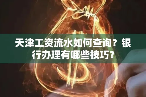天津工资流水如何查询?银行办理有哪些技巧?