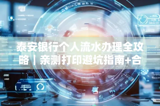 泰安银行个人流水办理全攻略|亲测打印避坑指南+合规要点