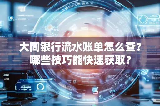 大同银行流水账单怎么查?哪些技巧能快速获取?