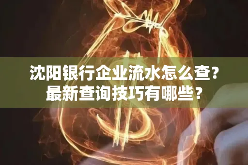 沈阳银行企业流水怎么查?最新查询技巧有哪些?