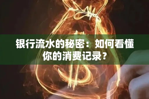 银行流水的秘密:如何看懂你的消费记录?