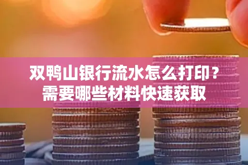 双鸭山银行流水怎么打印?需要哪些材料快速获取