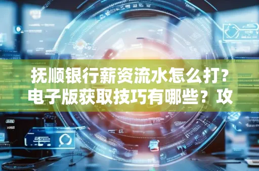 抚顺银行薪资流水怎么打?电子版获取技巧有哪些?攻略速看!