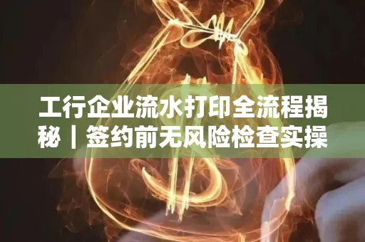 工行企业流水打印全流程揭秘|签约前无风险检查实操指南