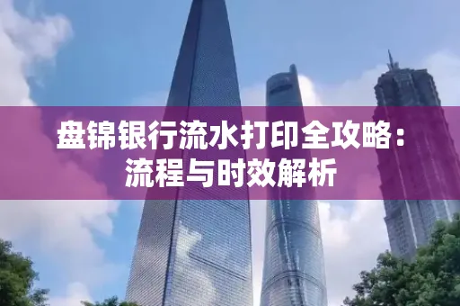 盘锦银行流水打印全攻略:流程与时效解析