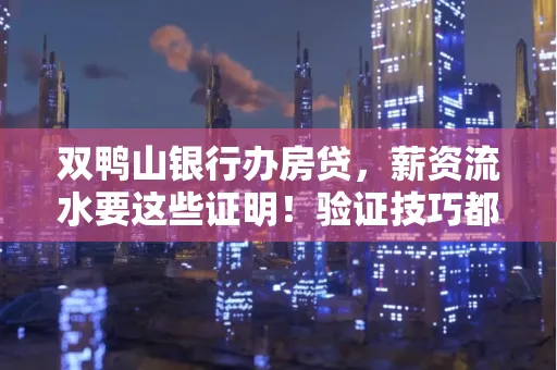 双鸭山银行办房贷,薪资流水要这些证明!验证技巧都在这里!