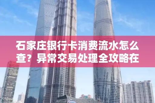 石家庄银行卡消费流水怎么查?异常交易处理全攻略在这里!