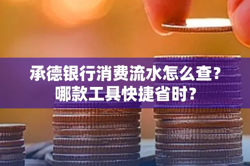 承德银行消费流水怎么查?哪款工具快捷省时?
