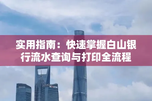 实用指南:快速掌握白山银行流水查询与打印全流程