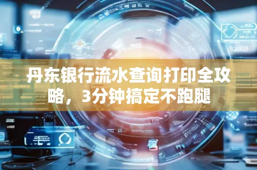 丹东银行流水查询打印全攻略,3分钟搞定不跑腿