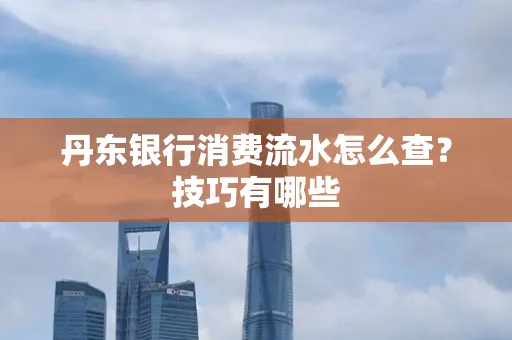 丹东银行消费流水怎么查?技巧有哪些