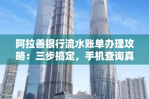 阿拉善银行流水账单办理攻略:三步搞定,手机查询真方便