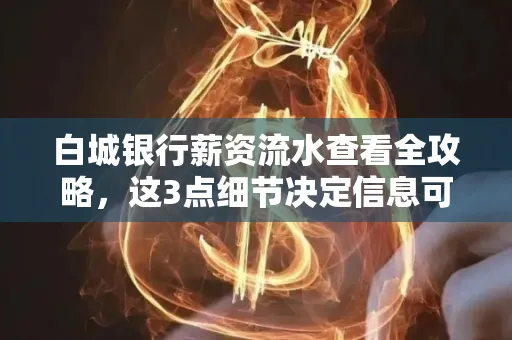 白城银行薪资流水查看全攻略,这3点细节决定信息可靠性