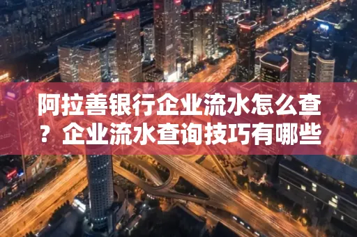 阿拉善银行企业流水怎么查?企业流水查询技巧有哪些?