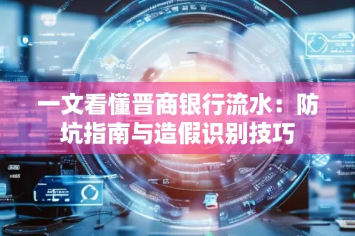 一文看懂晋商银行流水:防坑指南与造假识别技巧