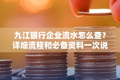 九江银行企业流水怎么查？详细流程和必备资料一次说清