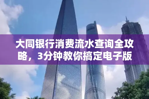 大同银行消费流水查询全攻略,3分钟教你搞定电子版打印