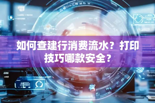 如何查建行消费流水?打印技巧哪款安全?